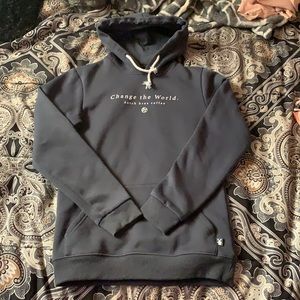 Gray Blue Dutch Bros hoodie